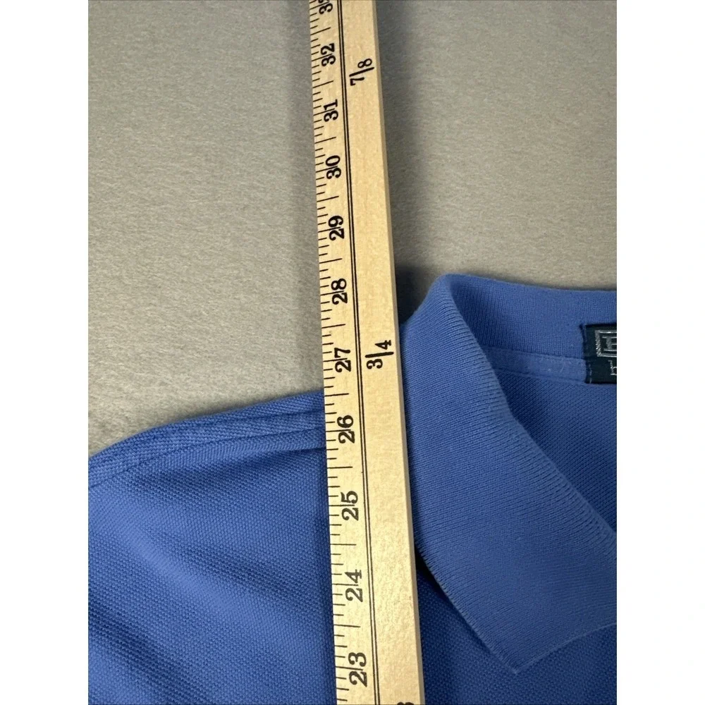 VTG Polo Ralph Lauren Polo Shirt Men XXL 2XL Light Blue Yellow Pony Short Sleeve